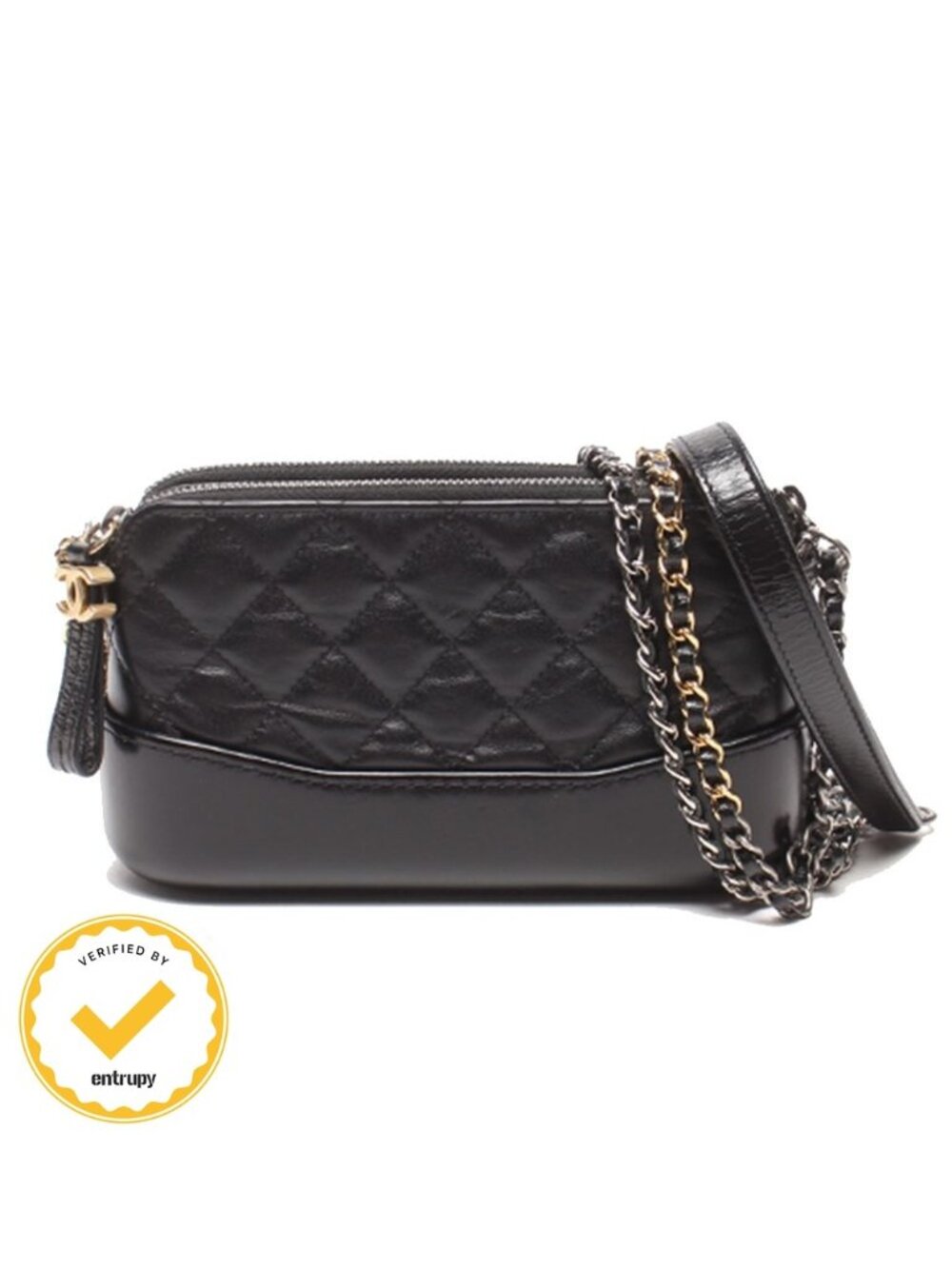 Chanel Chain Shoulder Bag Clutch Quilted Calfskin Gabrielle de Chanel